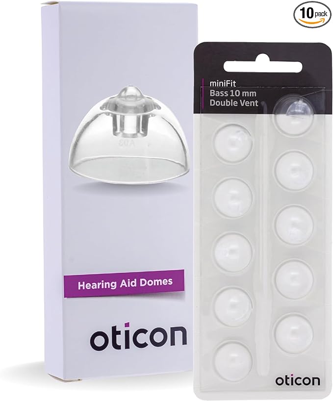 Oticon Minifit Bass Domes - Double Vent (pack of 10)