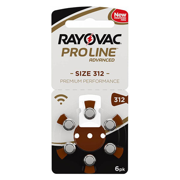 Rayovac 312 (Pack of 6 x batteries)